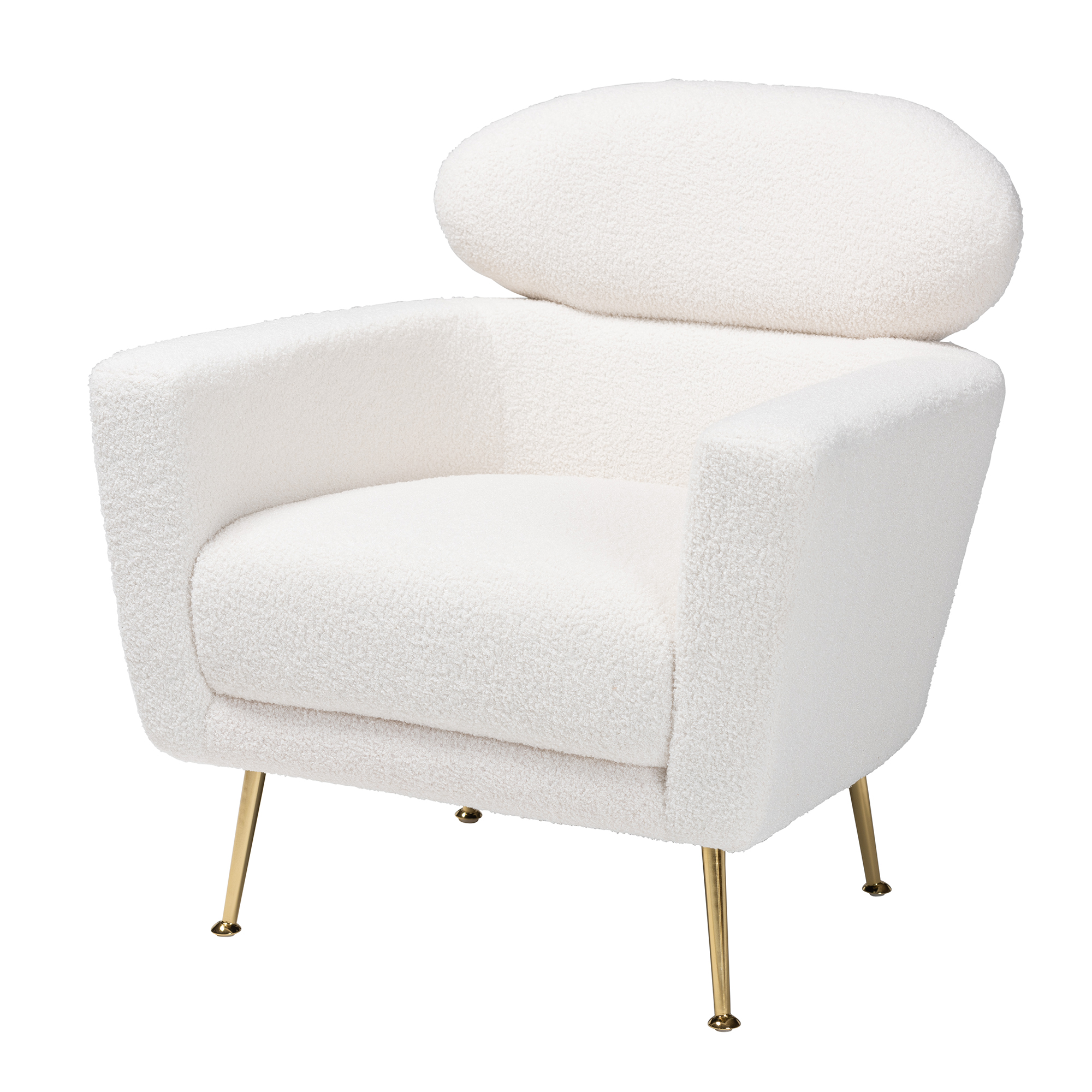 Contemporary Chairs Gold Metal hot & Cream